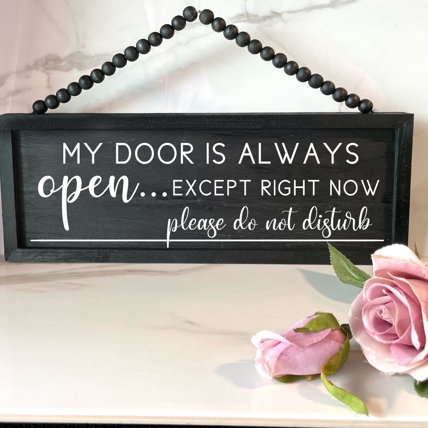 In a Meeting Sign, Reversible Custom Wood Door Sign, Personalized Office Door Hanger