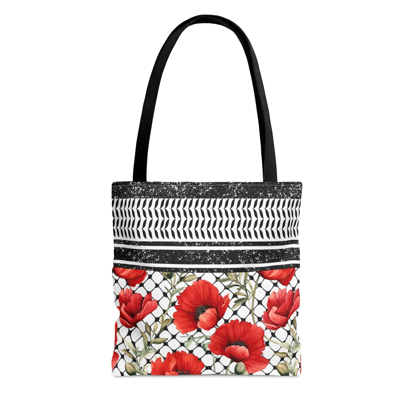 Kiffiyeh Tote, Palestine Kiffiyeh tote bag, Red Poppy Tote, Fish net olive leaves tote bag, Palestinian Pride, Palestine Canvas Tote