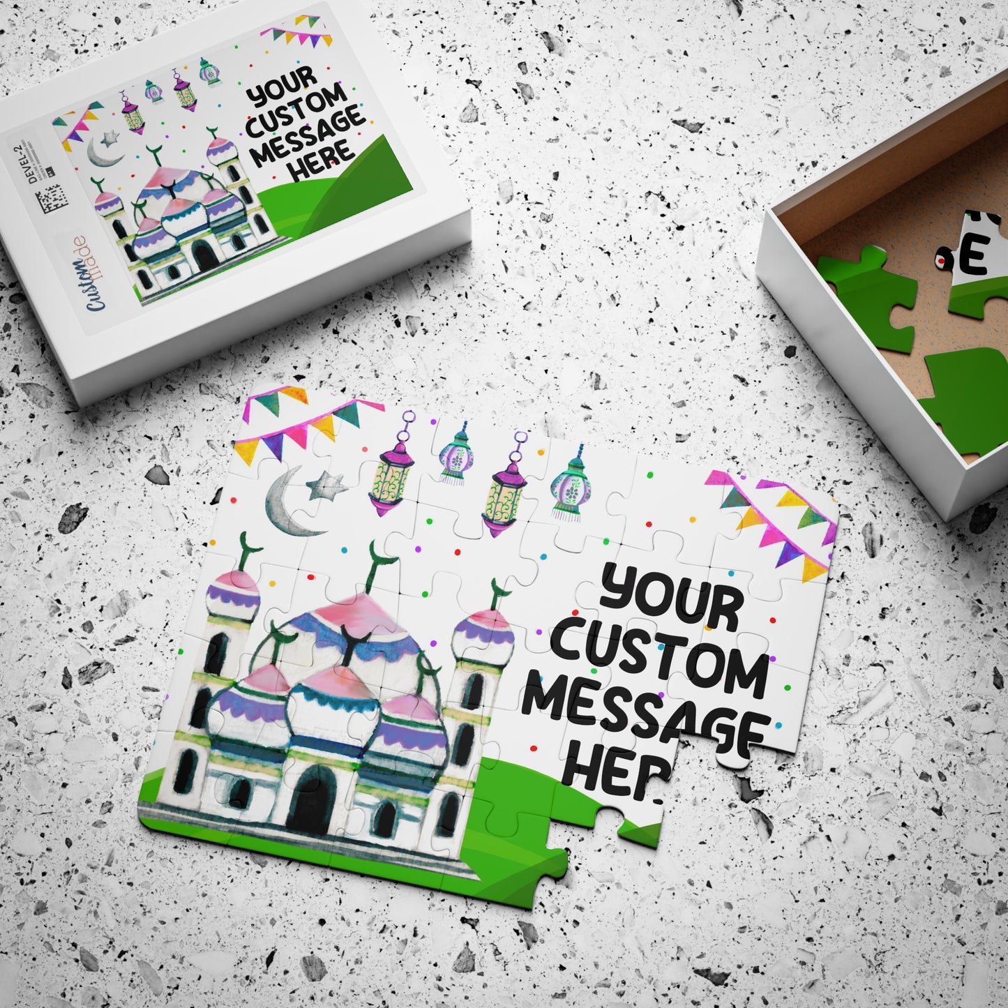 Personalized Eid gift for kids, Custom Puzzle, Kids Name Puzzle, Custom Toddler Puzzle, Ramadan Gift, Ramadan Puzzle for girls, Eid Mubarak