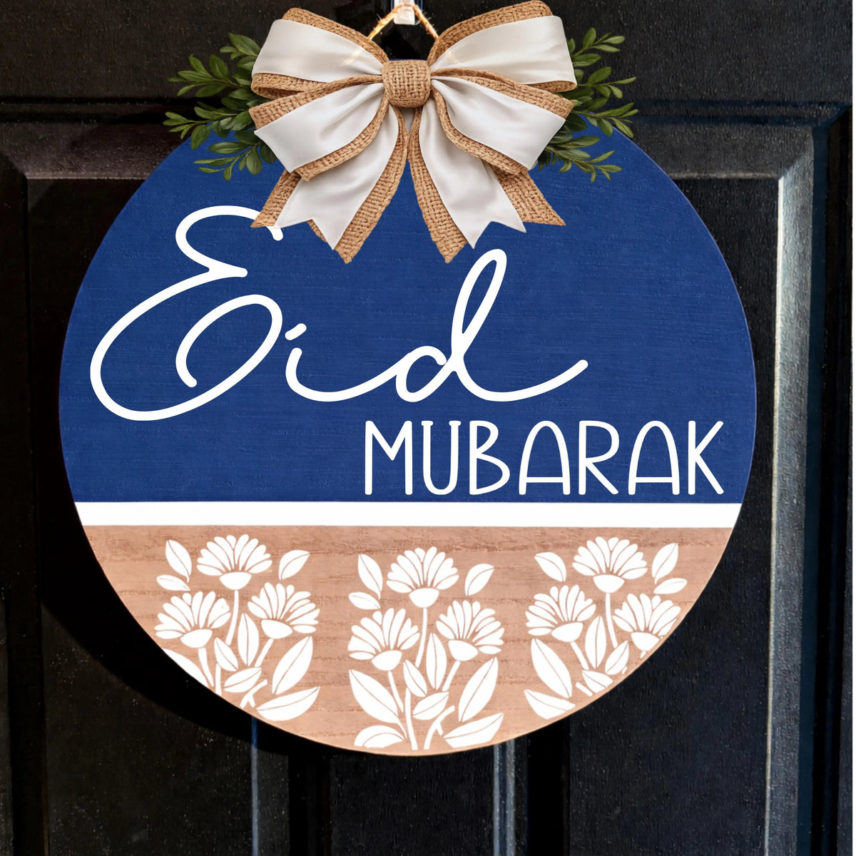 Eid Mubarak Front Door Hanger, Eid Mubarak Door sign