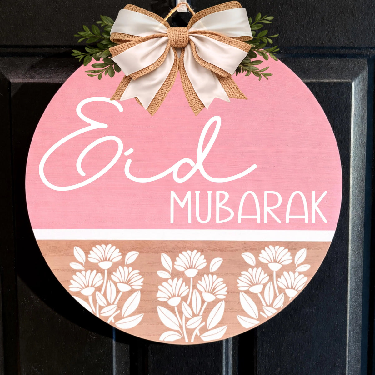 Eid Mubarak Front Door Hanger, Eid Mubarak Door sign