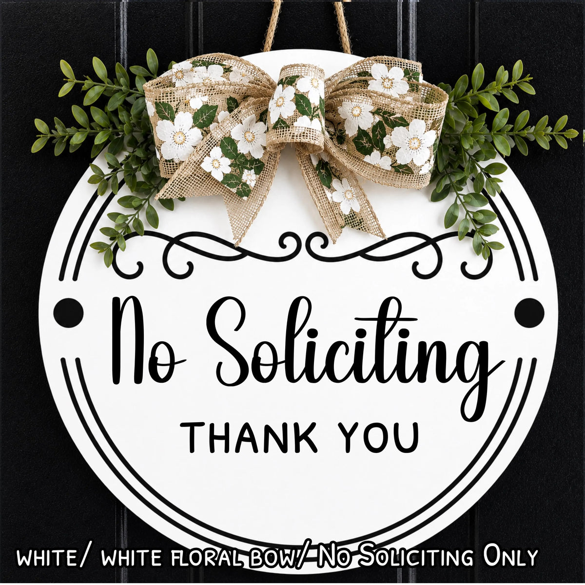 No Soliciting Front Door Sign