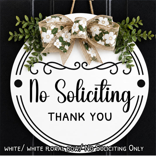 No Soliciting Front Door Sign